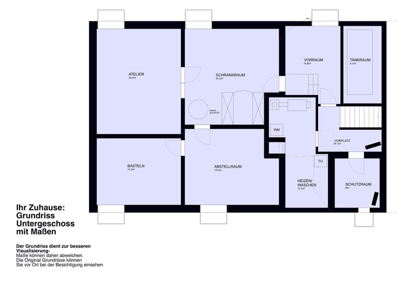 Grundrissplan Untergeschoss