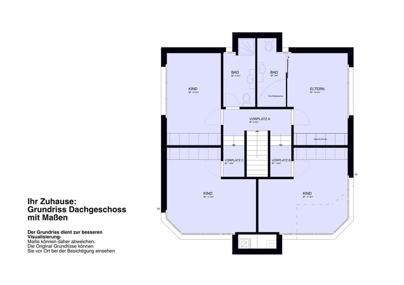 Grundrissplan Obergeschoss