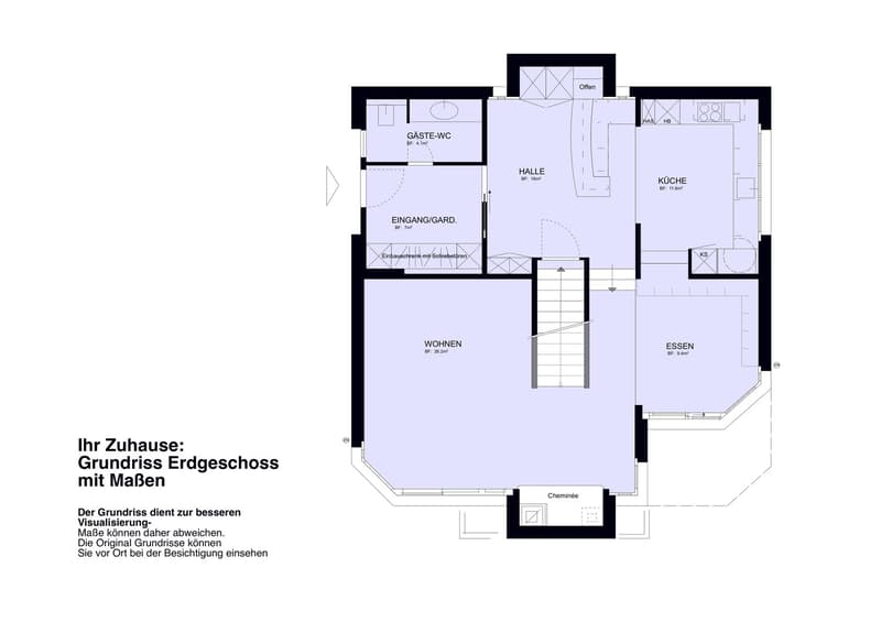Grundrissplan Erdgeschoss