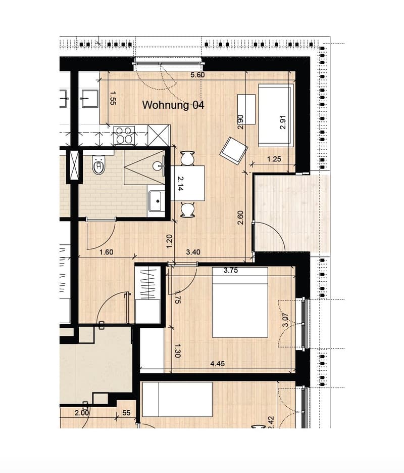 Appartement moderne 2.5 pièces avec terrasse - N° 0.4 (7)