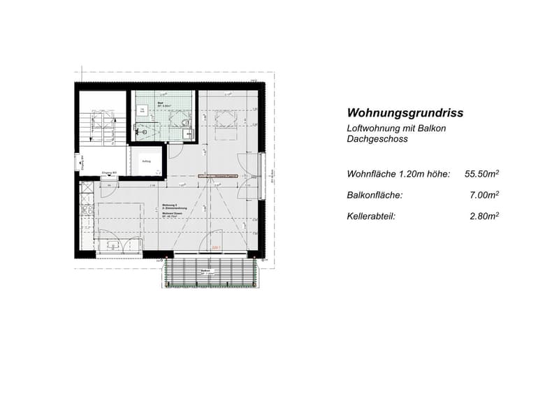Grosszügige 1.5-Zimmer Neubauwohnung mit Balkon - W5 (2)