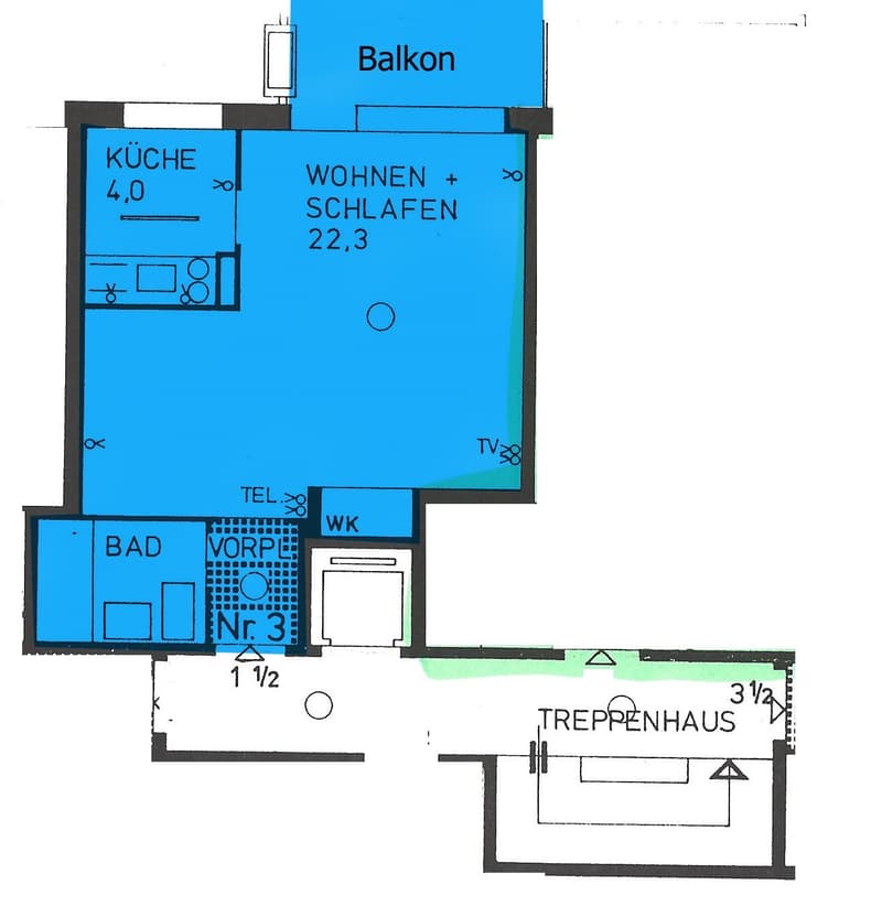 Appartamento da sogno di 1.5 locali con balcone in posizione centrale - recentemente ristrutturato! (5)
