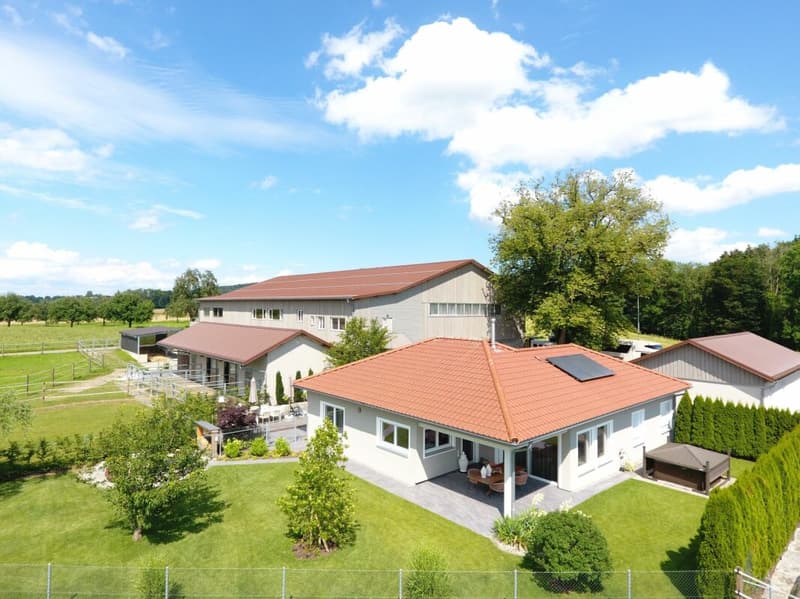Reserviert! Reitsportimmobilie mit Haus und Reithalle (1)