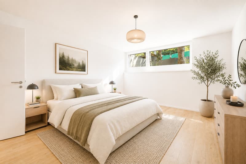 Schlafzimmer 2 möbliert