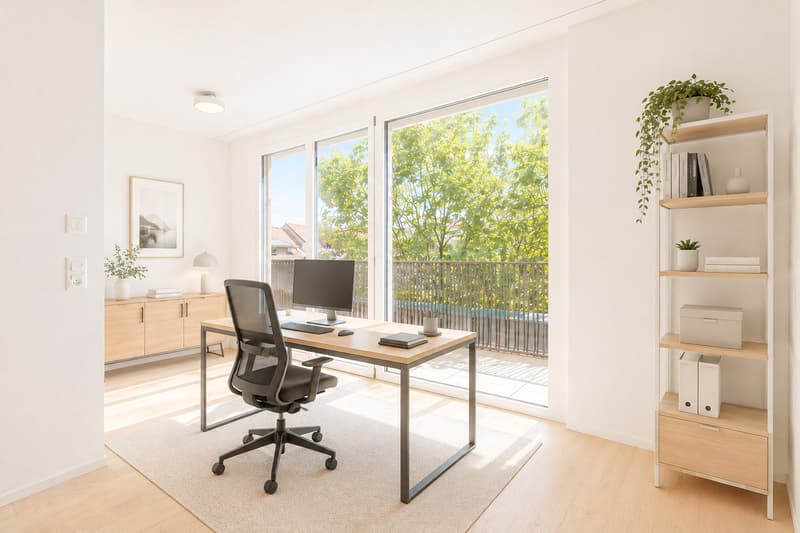 2. Schlafzimmer möbliert oder Büro
