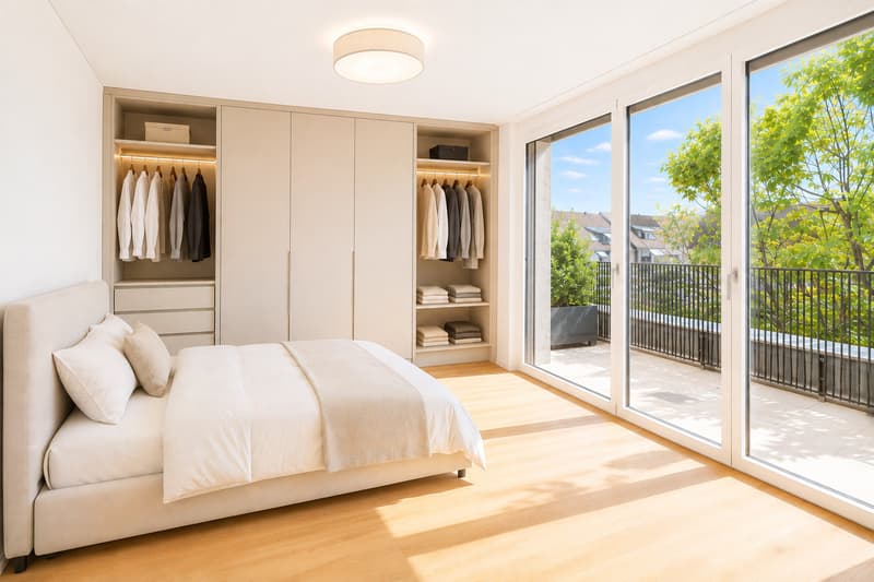 1. Schlafzimmer möbliert