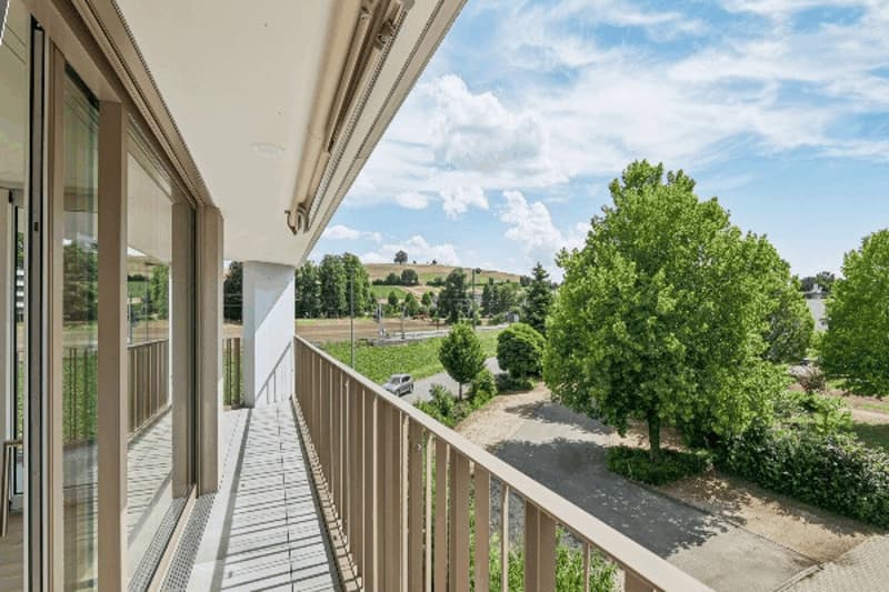 Aussicht vom Balkon und den Zimmern