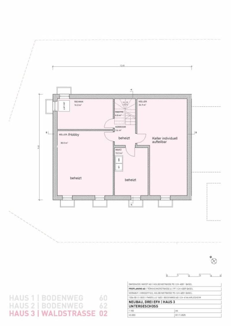 Grundriss Untergeschoss