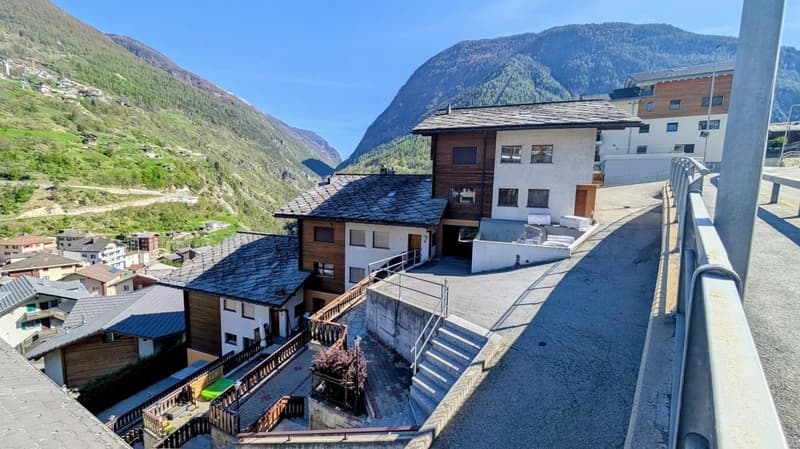Charming garden apartment with a view and garage in Stalden (1)