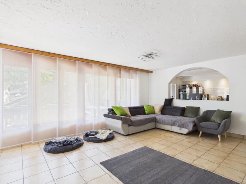 Charming garden apartment with a view and garage in Stalden (8)