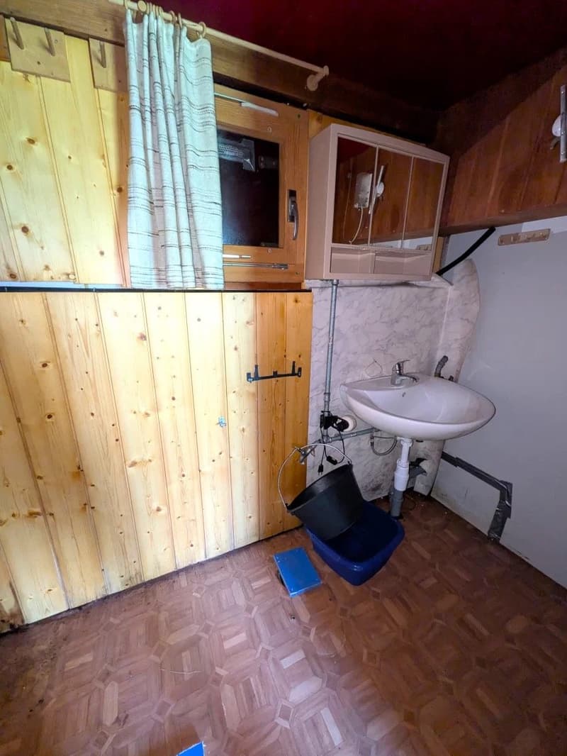 Chalet de conte de fées dans une clairière de mélèzes (8)