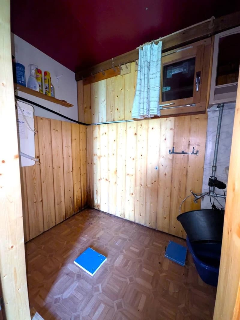 Chalet de conte de fées dans une clairière de mélèzes (9)