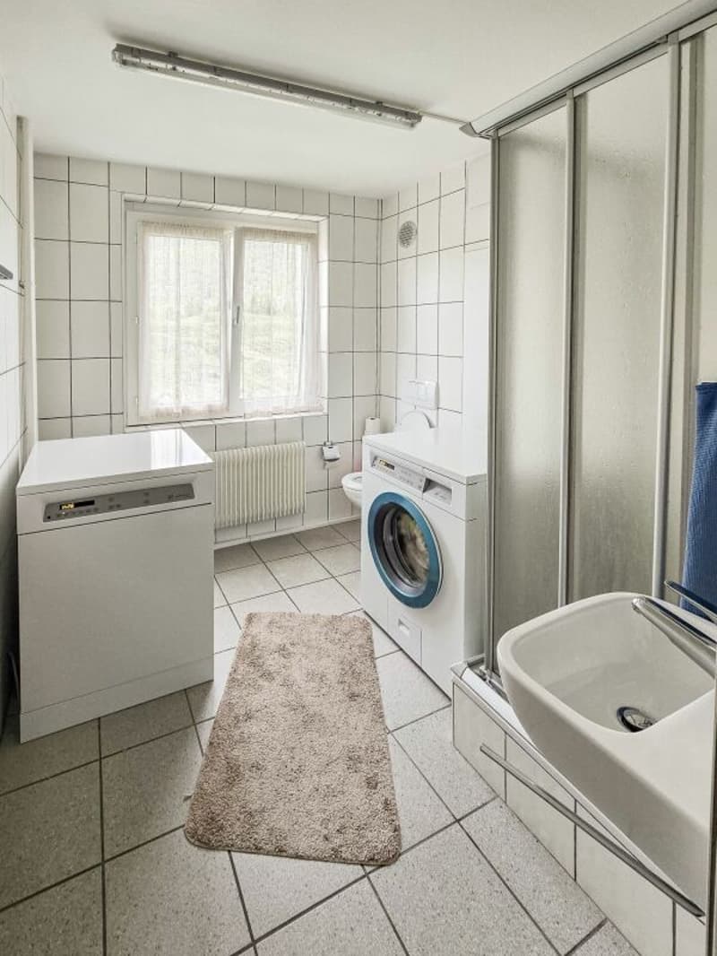 Badezimmer im Hotel Simplon auf dem Simplonpass