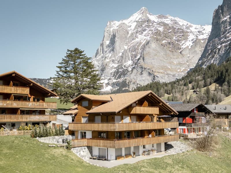 Grindelwald: Quiet 2 Bedroom Holiday Apartment With Balcony And Garden Seating Area (2)