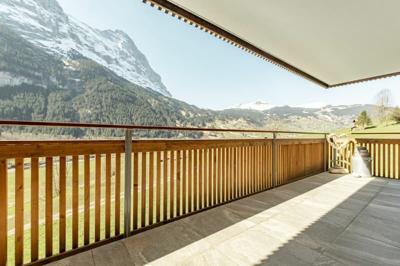 Grindelwald: Quiet 2 Bedroom Holiday Apartment With Balcony And Garden Seating Area (13)