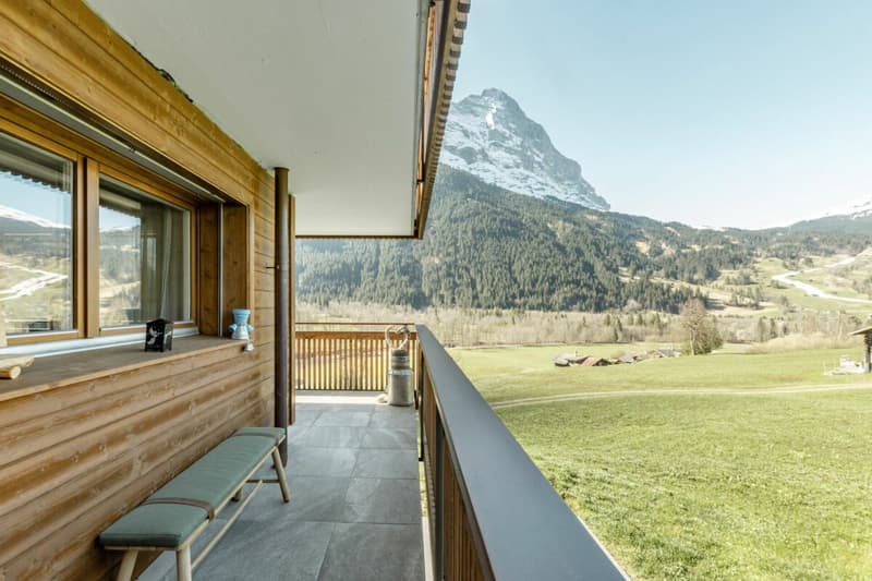 Grindelwald: Quiet 2 Bedroom Holiday Apartment With Balcony And Garden Seating Area (16)