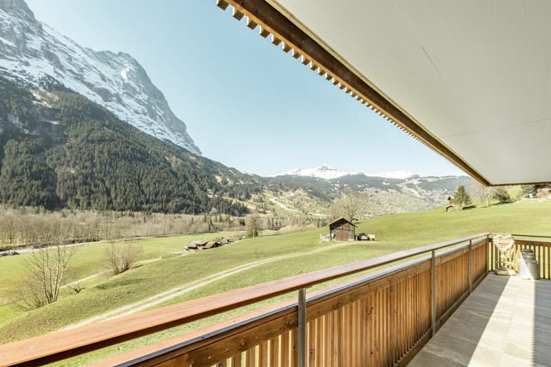 Grindelwald: Quiet 2 Bedroom Holiday Apartment With Balcony And Garden Seating Area (15)