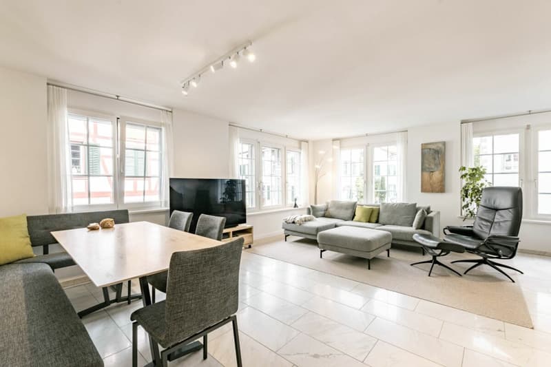 Wohnzimmer im Wohnhaus Hotel Adler in Stein am Rhein