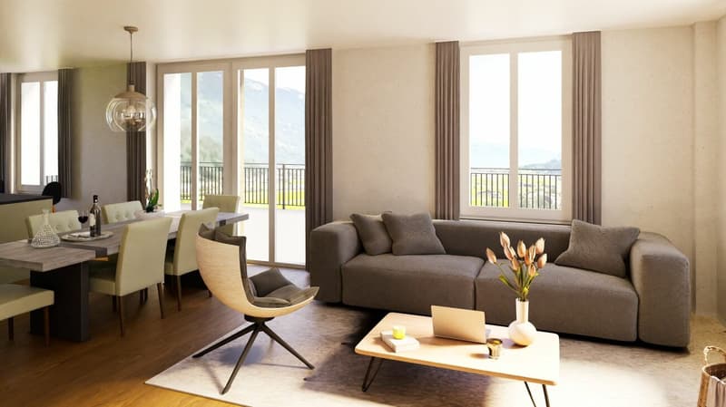 New 1 Bedroom Apartment No. 16 in the Schönbühl 360° Development, Wilderswil (9)