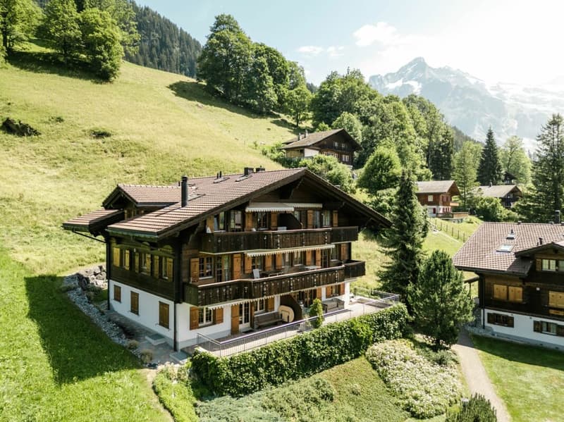 Ampio appartamento di 4,5 locali nel chalet Gemel con vista sulla montagna (1)