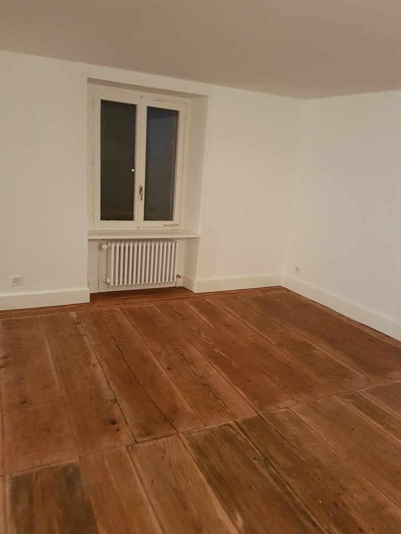 Beautiful, modern old building apartment with old, refreshed Langriehmen wooden floor in the village center (6)