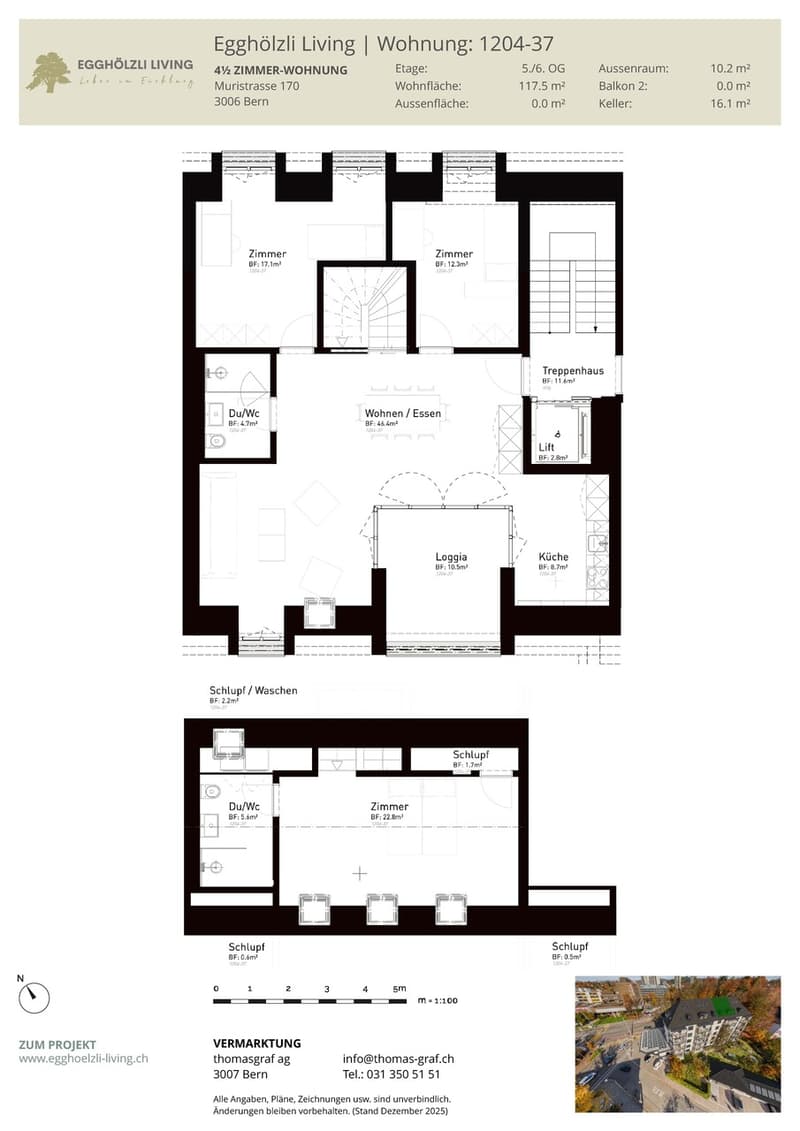 New attic apartment with a view of the Gurten (4)