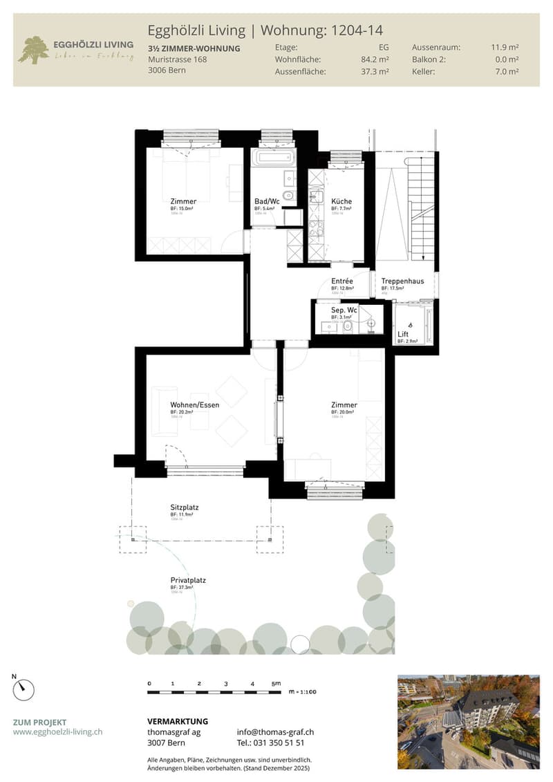Grundriss 3.5-Zimmer Wohnung
