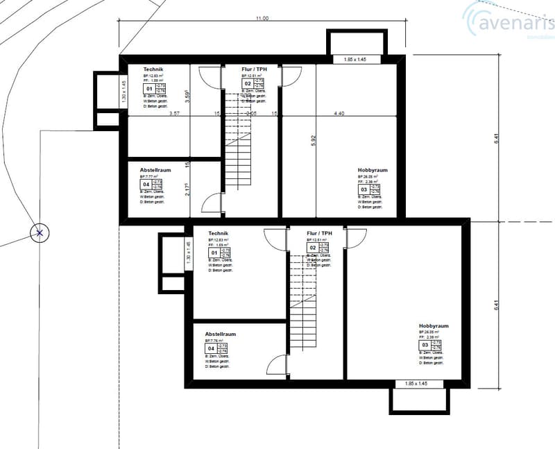 Grundriss Untergeschoss