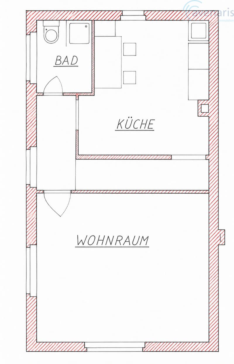 Grundriss EG (nicht aktuell, Eingangsbereich Anbau fehlt)