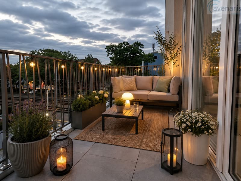 Balkon Zimmer 4 Dachgeschoss Visualisierung / Balcony Room 4 Top floor Visualization