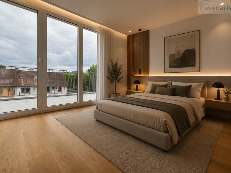 Zimmer 4 Dachgeschoss Visualisierung / Room 4 Top floor Visualization