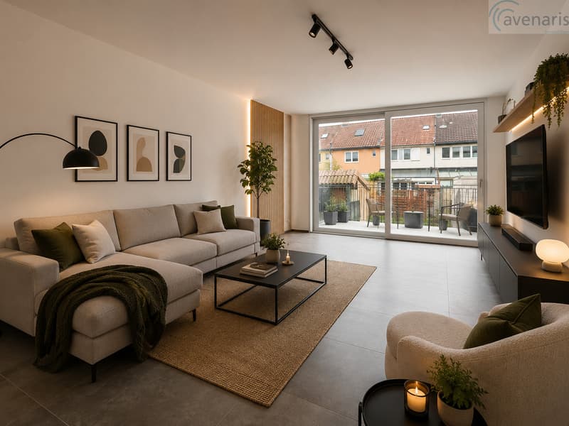 Wohnzimmer Erdgeschoss Visualisierung / Living room first floor visualization