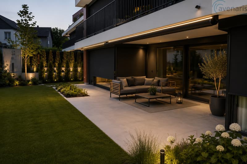 Terrasse mit Garten Visualisierung