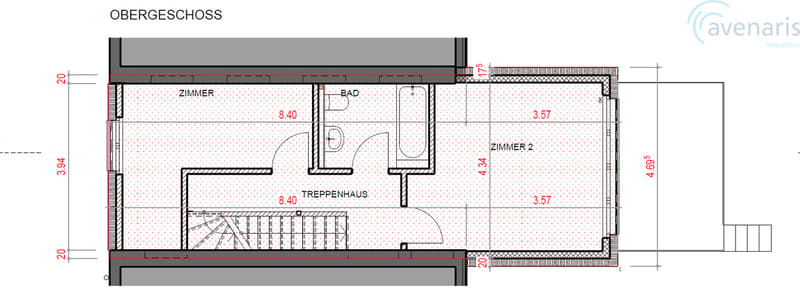 Grundriss Obergeschoss / Floor plan upper floor