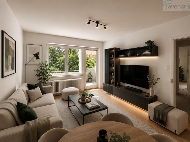 Wohnzimmer DG-Wohnung Visualisierung