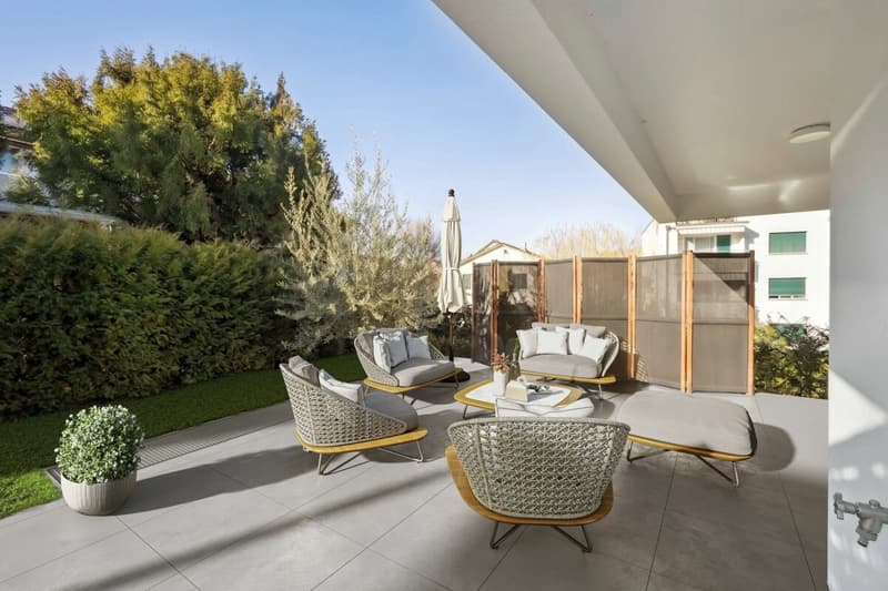 Costruzione nuova: appartamento giardino esclusivo 3,5 locali con quota di giardino spaziosa e posto auto (1)