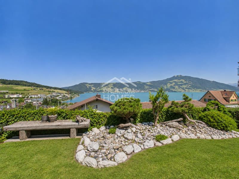 Exklusive Gartenwohnung mit traumhaftem See- und Bergpanorama (1)