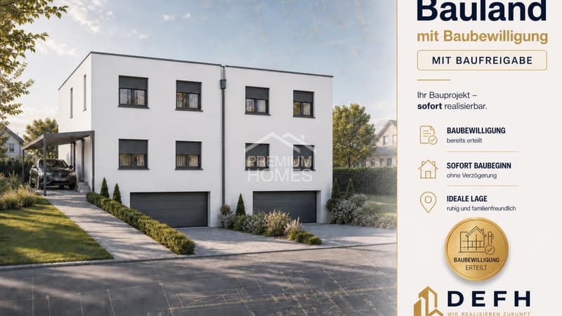 BAULAND FÜR EIN ATTRAKTIVES DOPPELHAUSPROJEKT (2)