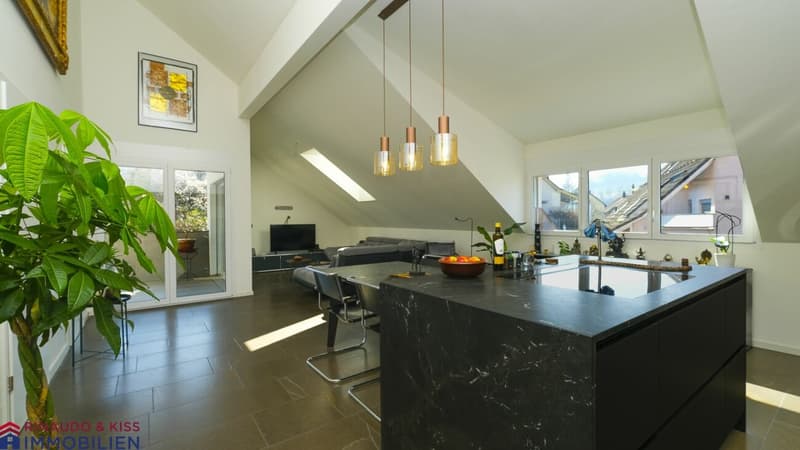 Exclusive attic apartment with balcony - modern & new (2)