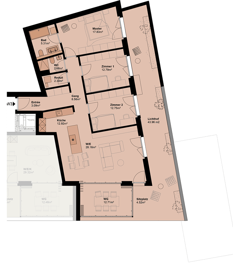 Appartement de jardin exclusif avec haute efficacité énergétique et vue sans obstacle. Nouveaux prix ! - W3 (8)
