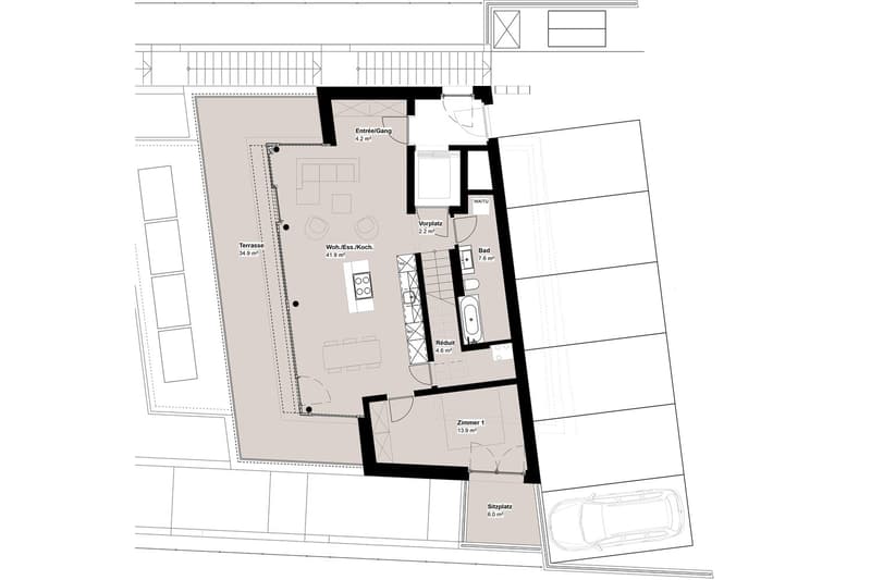 Premier location - Appartement maisonnette exclusif de 3,5 pièces avec vue sur Binningen - W1 (4)