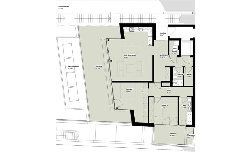 Première location - Appartement exclusif de 3,5 pièces avec vue - W2 (2)