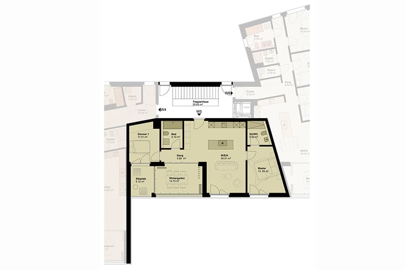 Exklusive Geschosswohnung mit hoher Energieeffizienz und unverbaubarer Aussicht. Neue Preise! - W5 (6)