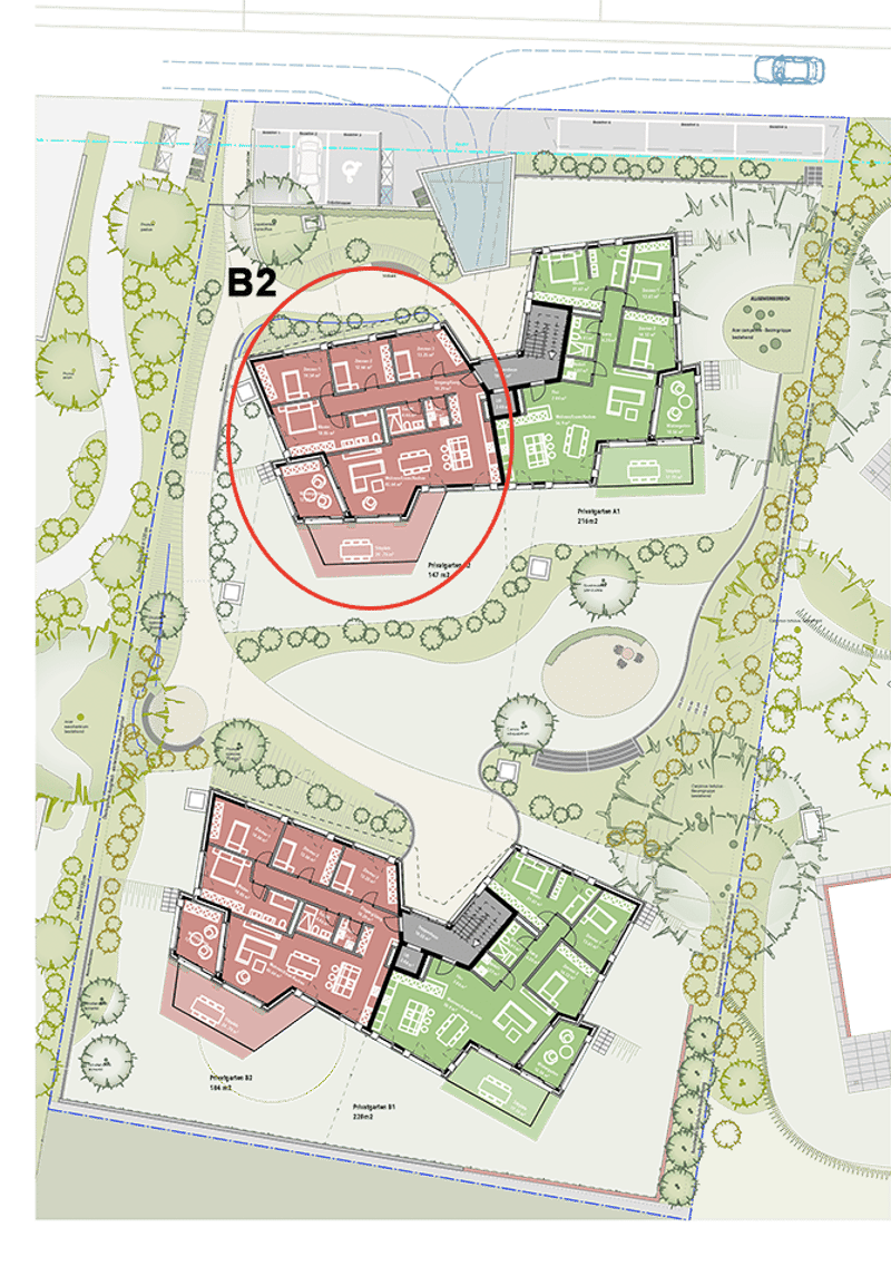 Exklusive Gartenwohnung mit unverbaubarer Aussicht. Neue Preise - B2 (4)