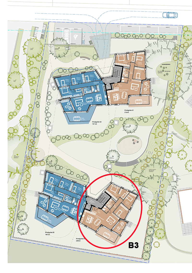 Projektvorankündigung - exklusive Geschosswohnung mit unverbaubarer Aussicht. Neue Preise - B3 (4)