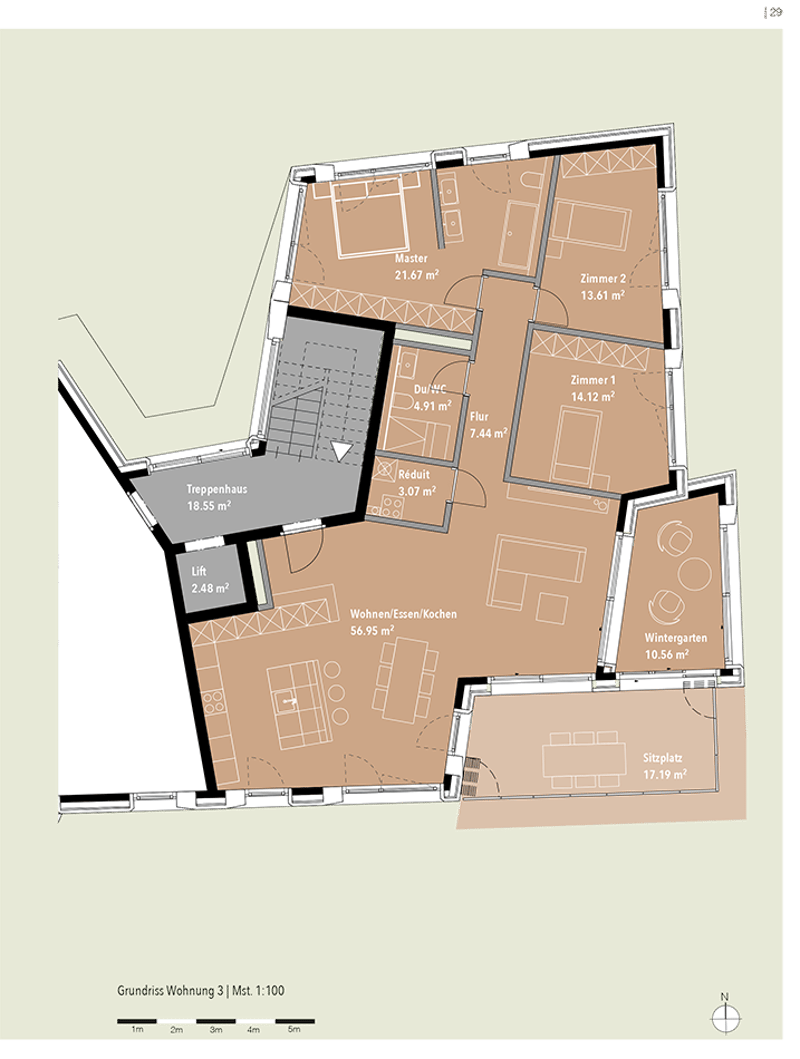 Projektvorankündigung - exklusive Geschosswohnung mit unverbaubarer Aussicht. Neue Preise - B3 (5)