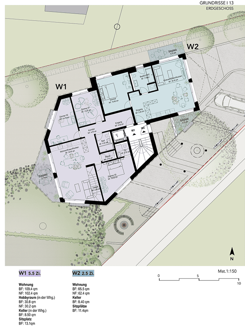 Helle und grösszügige 3.5-Zimmer-Wohnung mit Weitsicht und Garten mit 63qm - W2 (7)