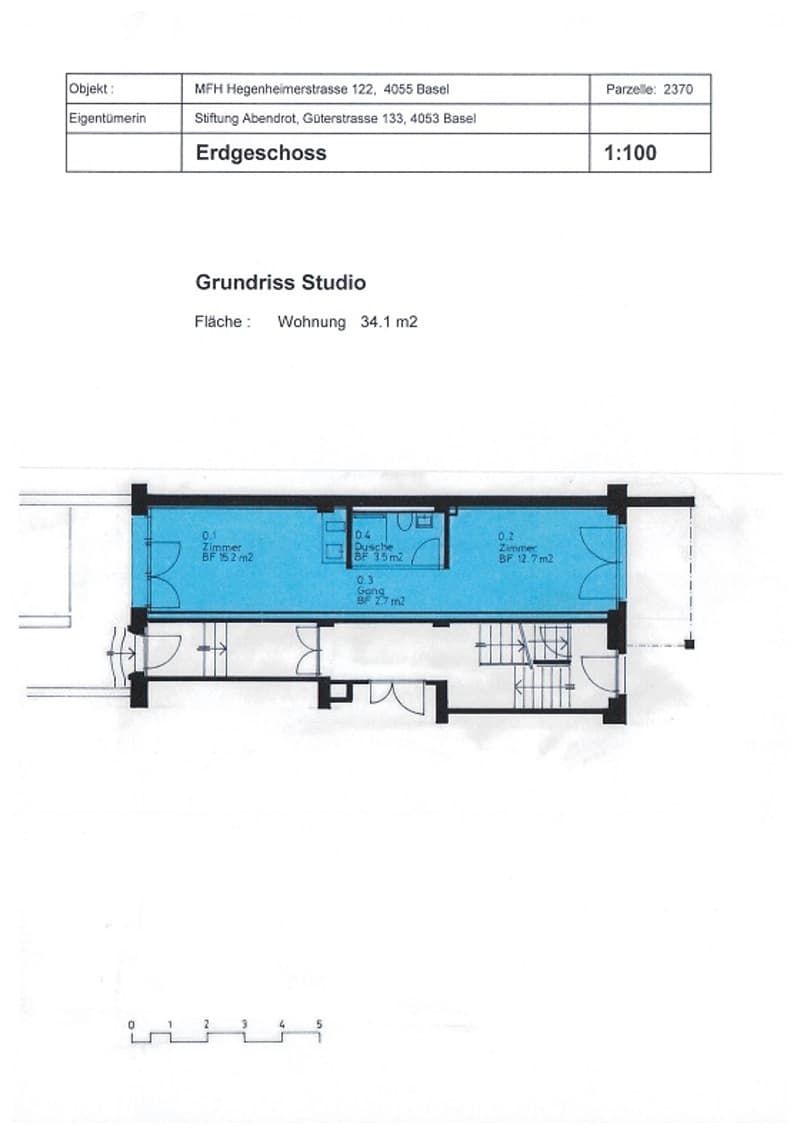 Grundrissplan Studio EG links