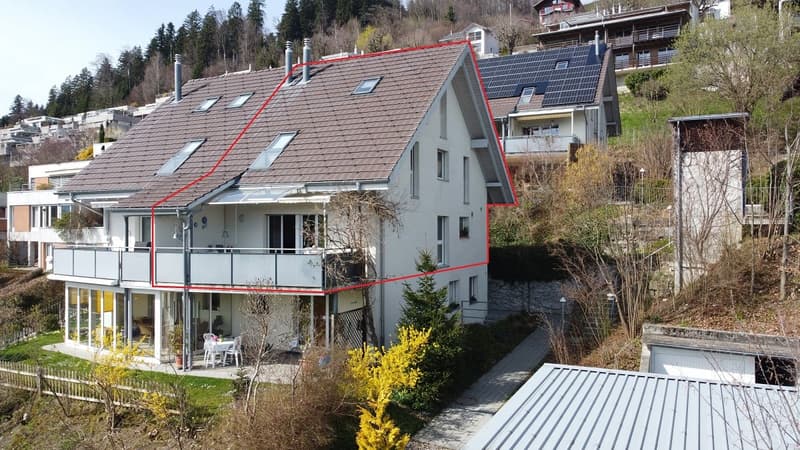 1 Zimmer Duplex- / Maisonettewohnung an schöner Wohnlage mit Alpensicht in Konolfingen (1)