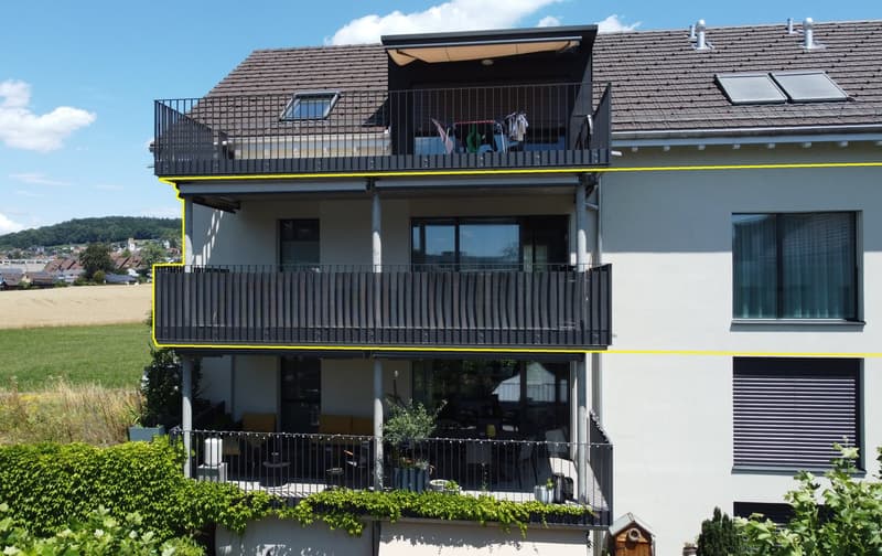 Moderne 4.5-Zimmer-Wohnung mit 2 Balkonen und schöner Aussicht in Affoltern am Albis (1)